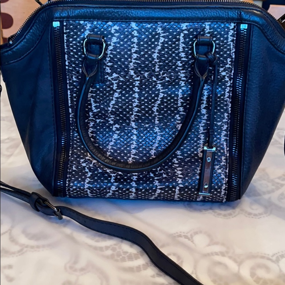 Linea Pelle snakeskin handbag with crossbody strap